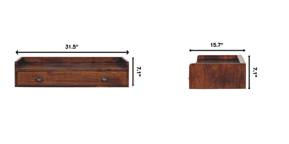 Belmont - Wall Mounted Console Shelf - Chestnut