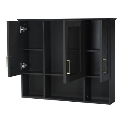 Modern Wall Mounted Medicine Cabinet With Adjustable Shelves, Soft Close Doors, High Define Mirror