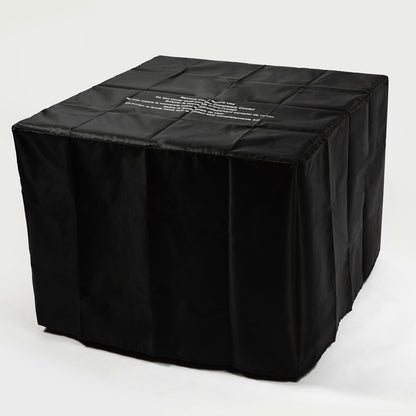 Morden Steel Fire Pit Table With Marble Tile Tabletop, Glass Wind Guard And Lid