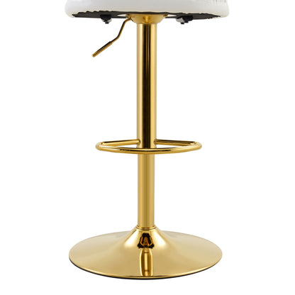Adjustable Height Bar Stools & Footrest For Kitchen Island (Set of 2)