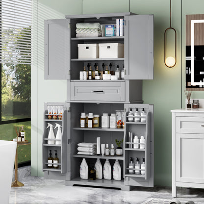 Bathroom Storage Cabinet With Multifunctional Storage Space, Drawer With Slide Rails, Adjustable Shelf
