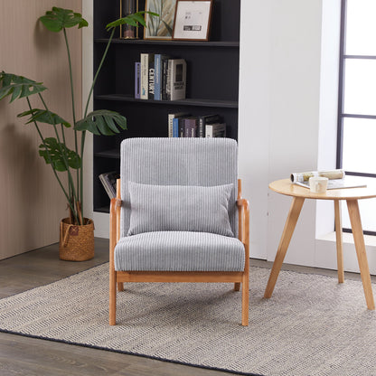 Accent Arm Chair With Pillow Upholstered