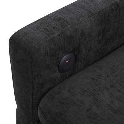 Convertible Sofa Bed Loveseat With Adjustable Backrest And USB Ports
