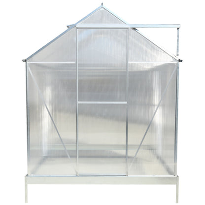 Polycarbonate house, Heavy Duty Outdoor Aluminum Walk-In House Kit With Rain Gutter, Vent And Door For Backyard Garden