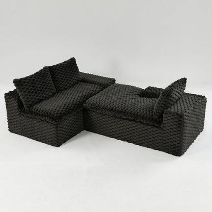 Modular Sofa, Convertible Twin Seat With Chaise Lounge