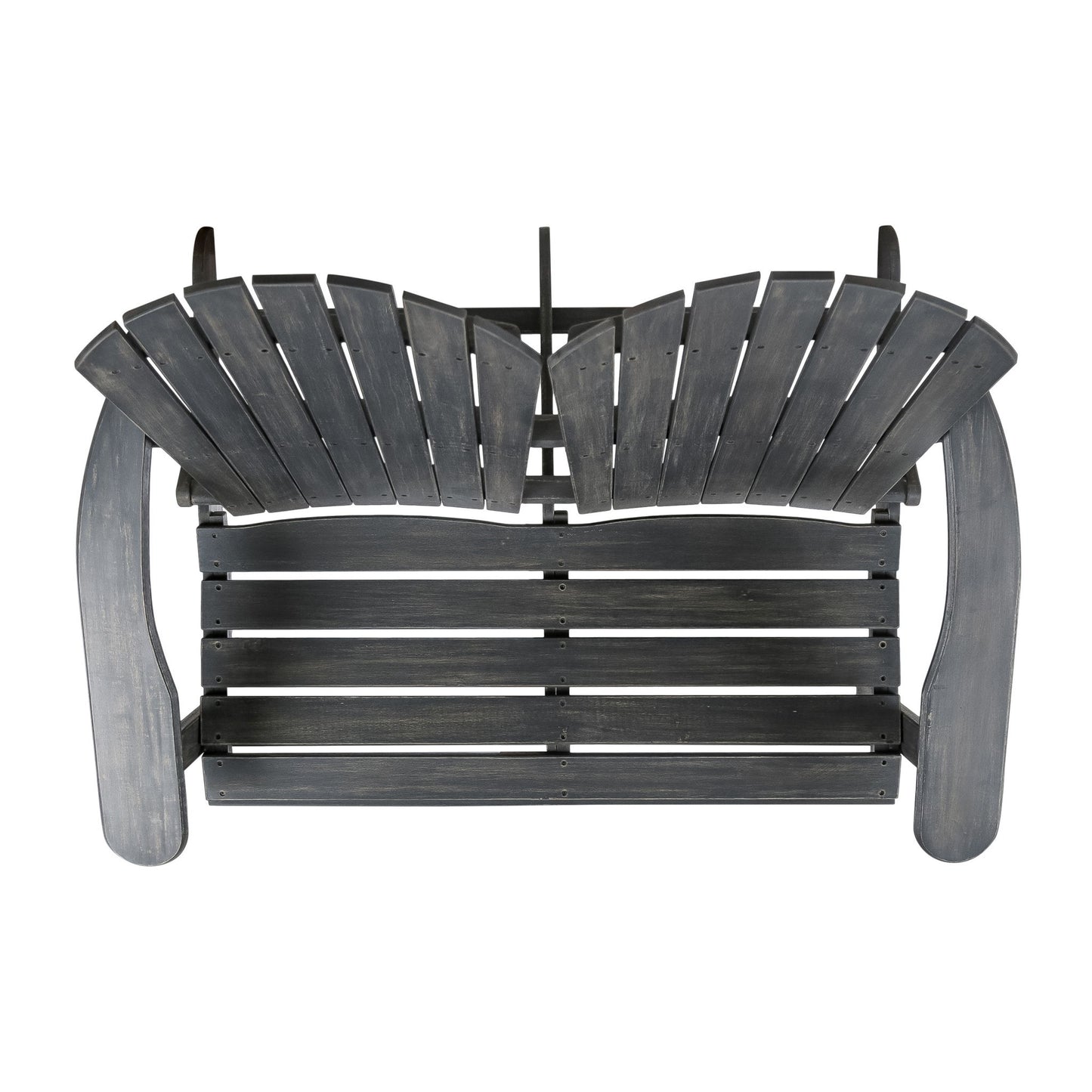 Outdoor Adirondack Rocking Loveseat With Hand Crafted Details