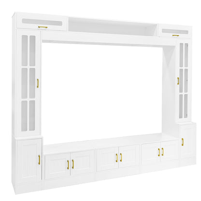 Wall Unit Entertainment Center With Bookshelves For TVs Up To 80"