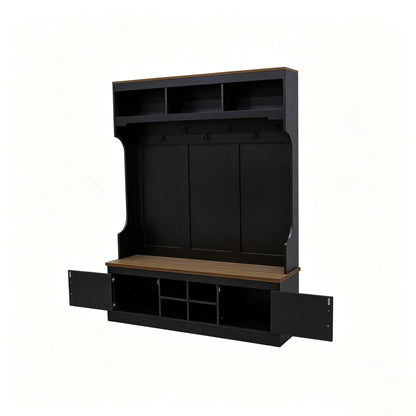 Farmhouse Hall Tree With Bench And Shoe Storage