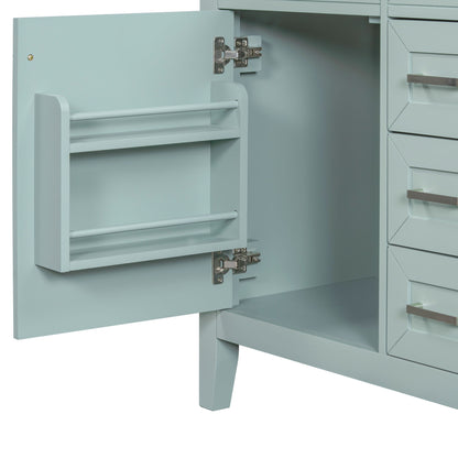 Modern Bathroom Vanity With Sink Combo, 3 Drawers, Undermount Drop-In Sink