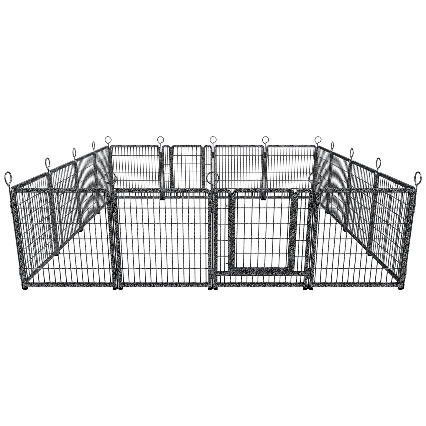 Heavy Duty Dog Playpen Outdoor 16 Piece Panels - Snow Leopard