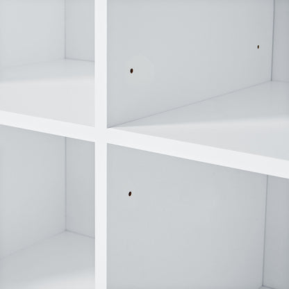 Freestanding Bathroom Storage Cabinet With Doors And Drawers, Adjustable Shelf, Open Shelves - White