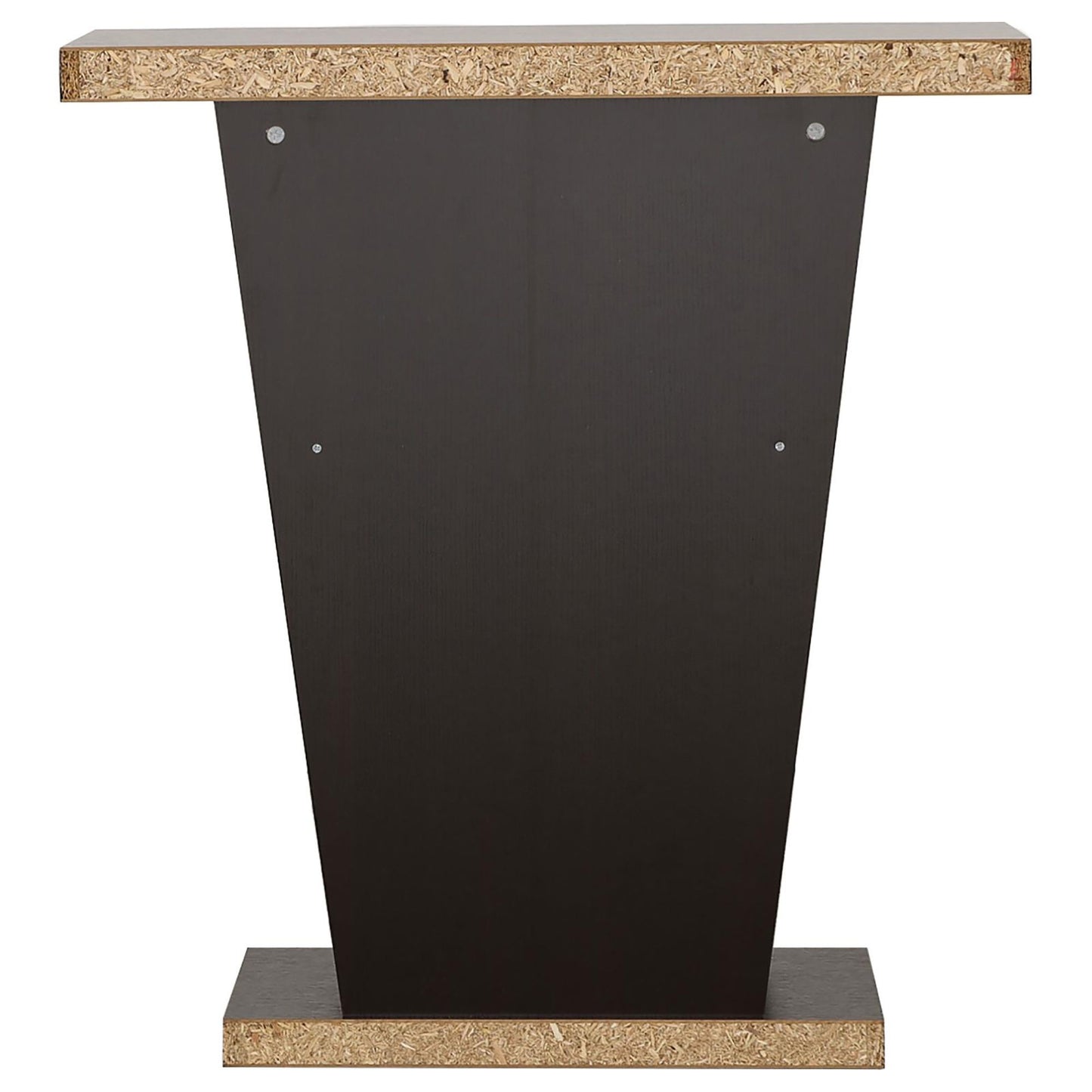 2 Shelf Console Table With V Shape Design - Brown