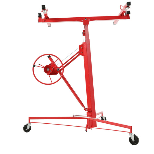 Drywall Lift Panel Hoist Jack Lifter With Caster Wheels And Telescopic Arm