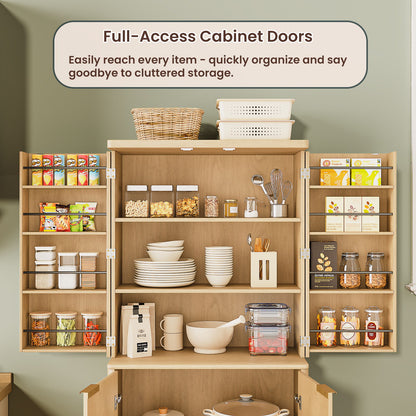 Kitchen Pantry Cabinet With 6 Doors