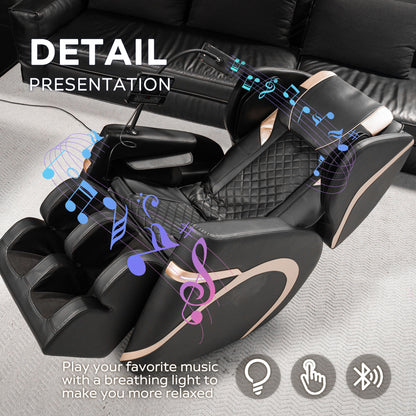 Massage Chair Recliner & Zero Gravity, Full Body Air Pressure - Black