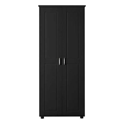 Storage Cabinet With Adjustable Shelves, 2 Doors, Rectangle Design For Bathroom