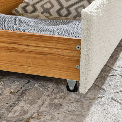Upholstered Daybed & 2 Drawers