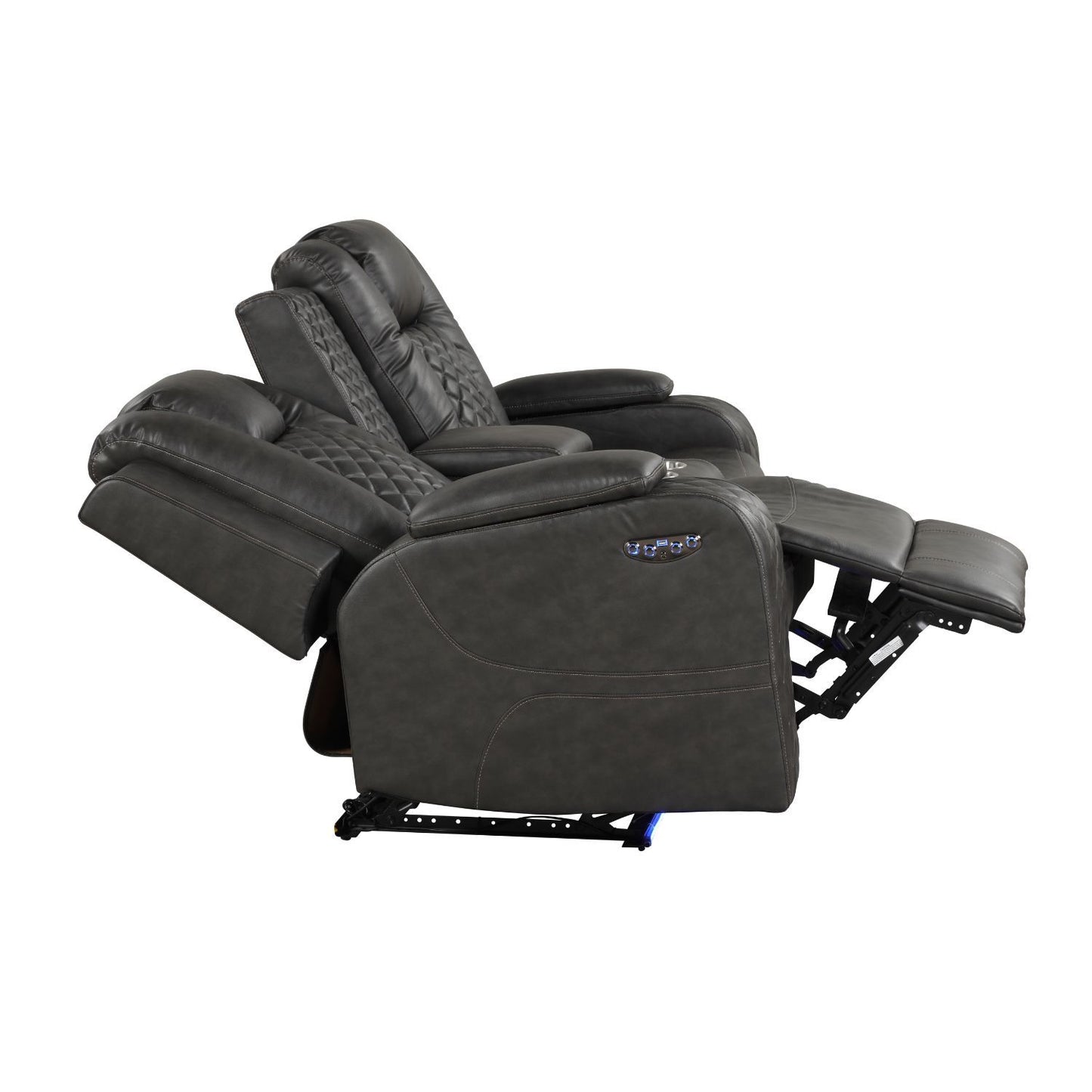 Benz - Power Reclining Loveseat & LED Lighting And Built In USB