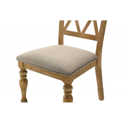 Dining Chair, Double X Back Kitchen Chairs (Set of 2) - Brown