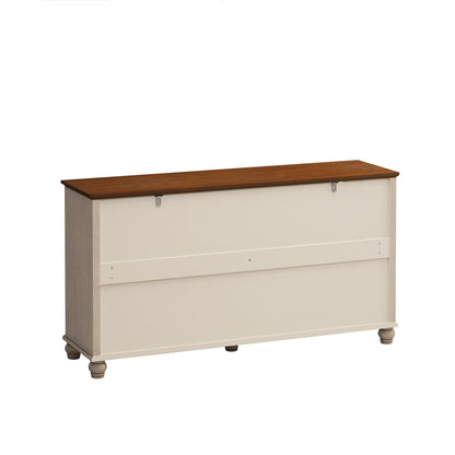 Elegant 4 Door Cabinet With Tempered Glass Doors