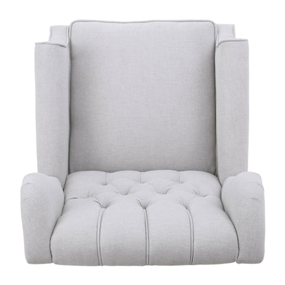 Armchair Recliner With Pushback Mechanism And Wingback Design