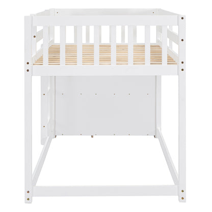 Bunk Bed With 4 Drawers And 3 Shelves