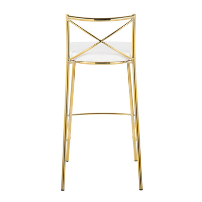 Modern Charlotte - Contemporary Fixed Height Barstool (Set of 2)