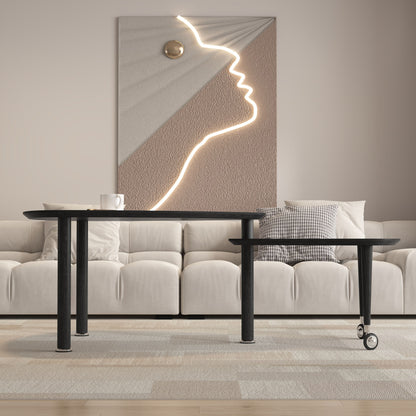 360 Degree Rotatable Coffee Table With Solid Legs