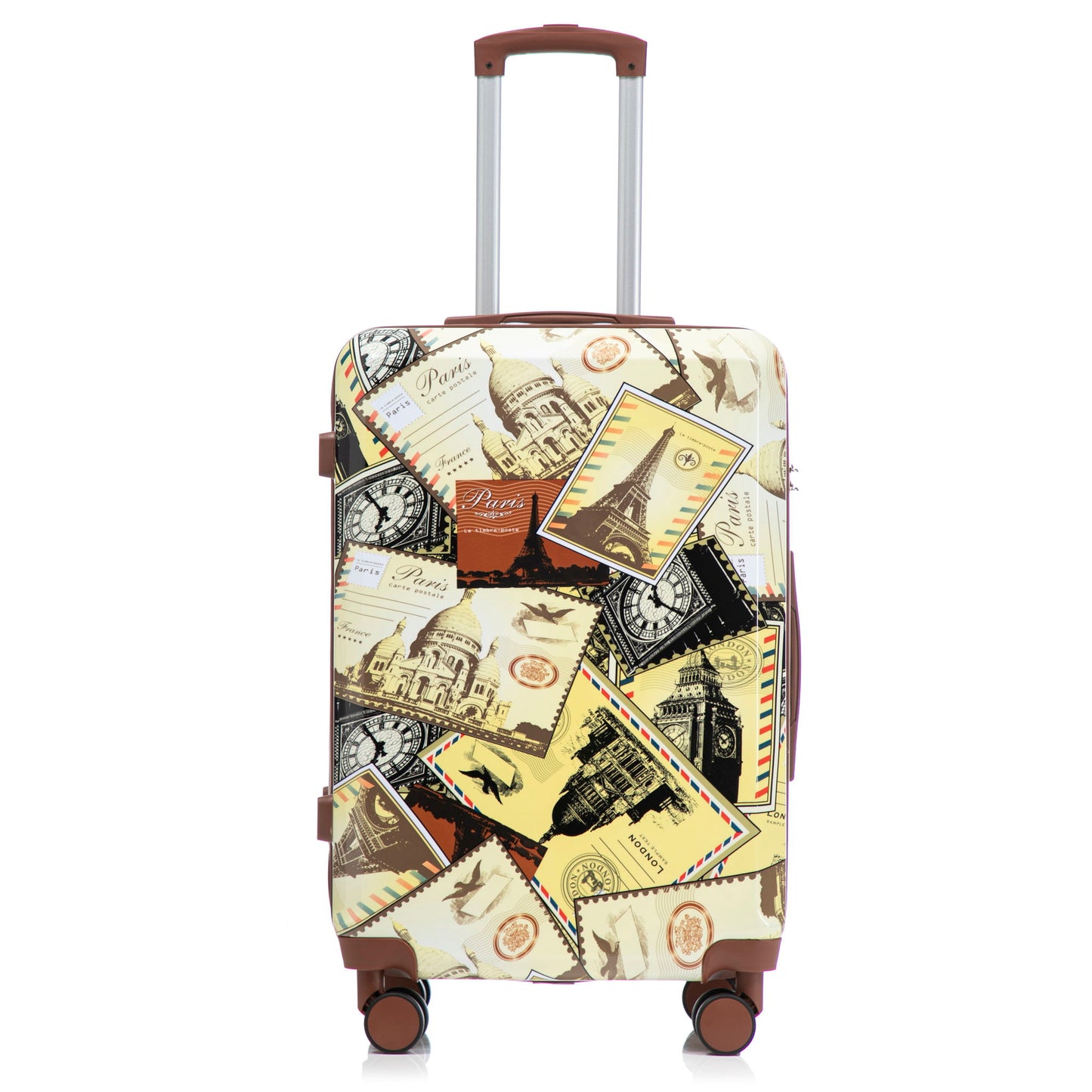3 Piece Spinner Luggage Set 20" / 24" / 28" With Combination Lock And Silent Wheels - Black / Vintage