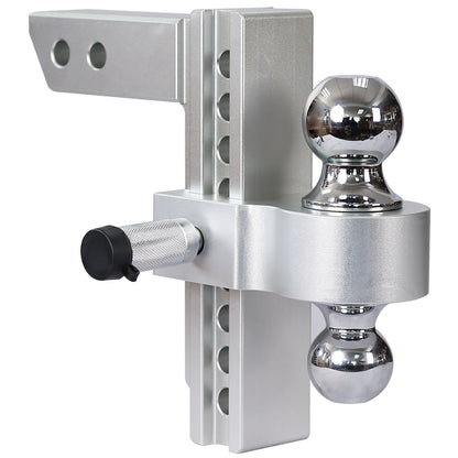 Alu - Adjustable Trailer Drop Hitch 2" Receiver 8" Adjustable - Silver