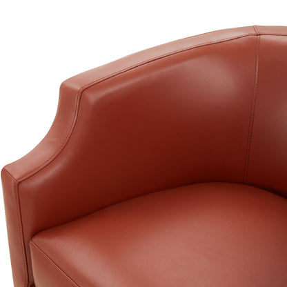 Emmett - Swivel Glider Barrel Chair With Clip Arm Design