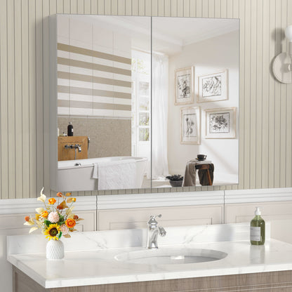 Medicine Cabinet, Wall Mounted Bathroom Mirror With Storage