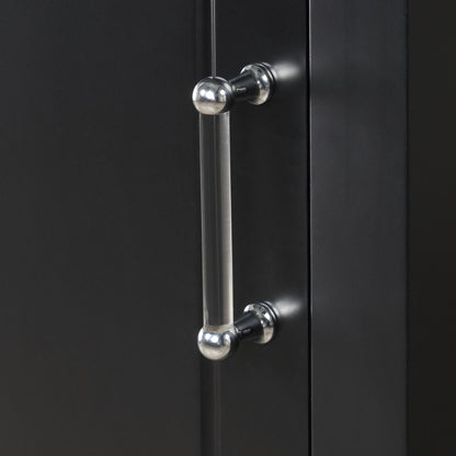 Tall Freestanding Bathroom Storage Cabinet With 2 Drawers And Adjustable Shelf