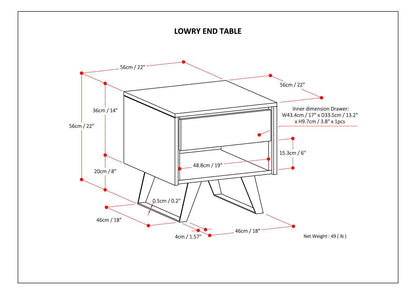 Lowry - Handcrafted End Table