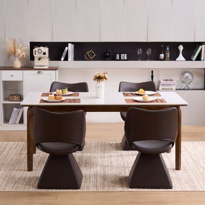 Modern Swivel Dining Chair With High Back