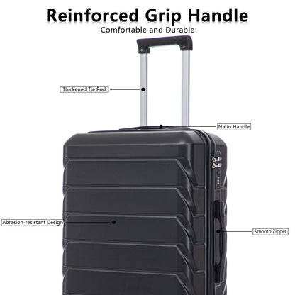 3 Pieces Set 20" / 24" / 28" Spinner Wheel Luggage With Combination Lock