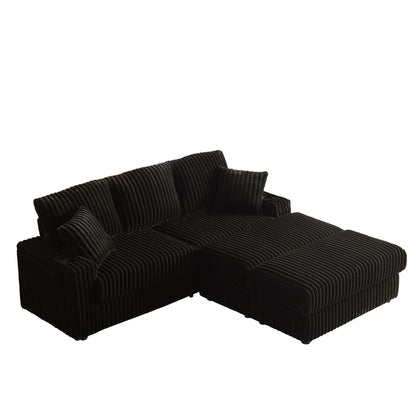 3 Seater Sofa With 2 Ottomans For Living Room
