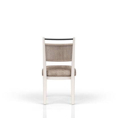 Rope Back Chair - Beige / Carmel