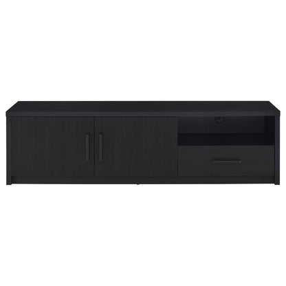 Ian - 2 Door TV Stand Media Console With Storage - Black