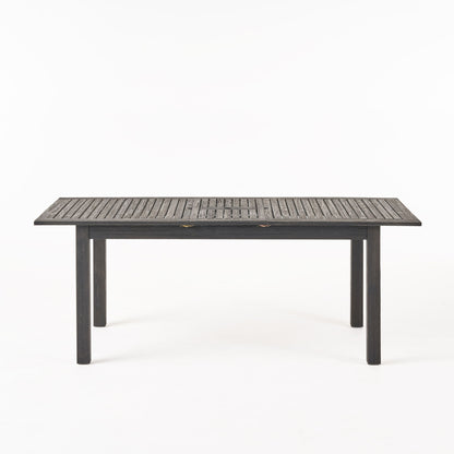 Outdoor Expandable Dining Table With Square Legs