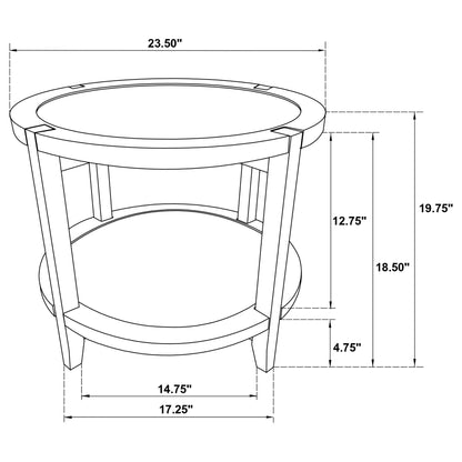 Elliott - 2 Piece Round Coffee And End Table Set - Maple