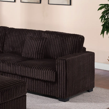 Modern Sectional Set With Cocktail Ottoman