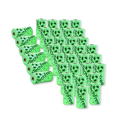 PlasTechFree Home Compostable Pet Waste Bags - 36 rolls, 2 cases