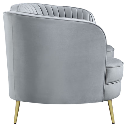 Sienna - 2 Piece Back Living Room Set, Sofa & Loveseat - Gray