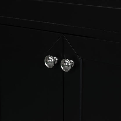 Modern Bathroom Vanity Base Only, 2 Doors And 3 Drawers