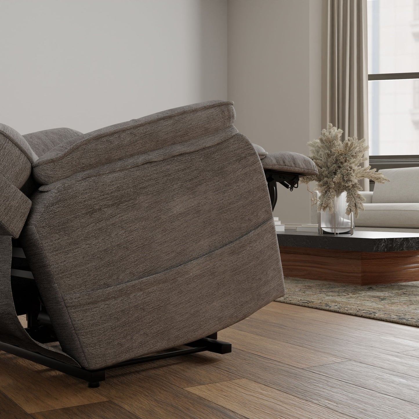 Lucie - Fabric Power Lift Chair - Gray