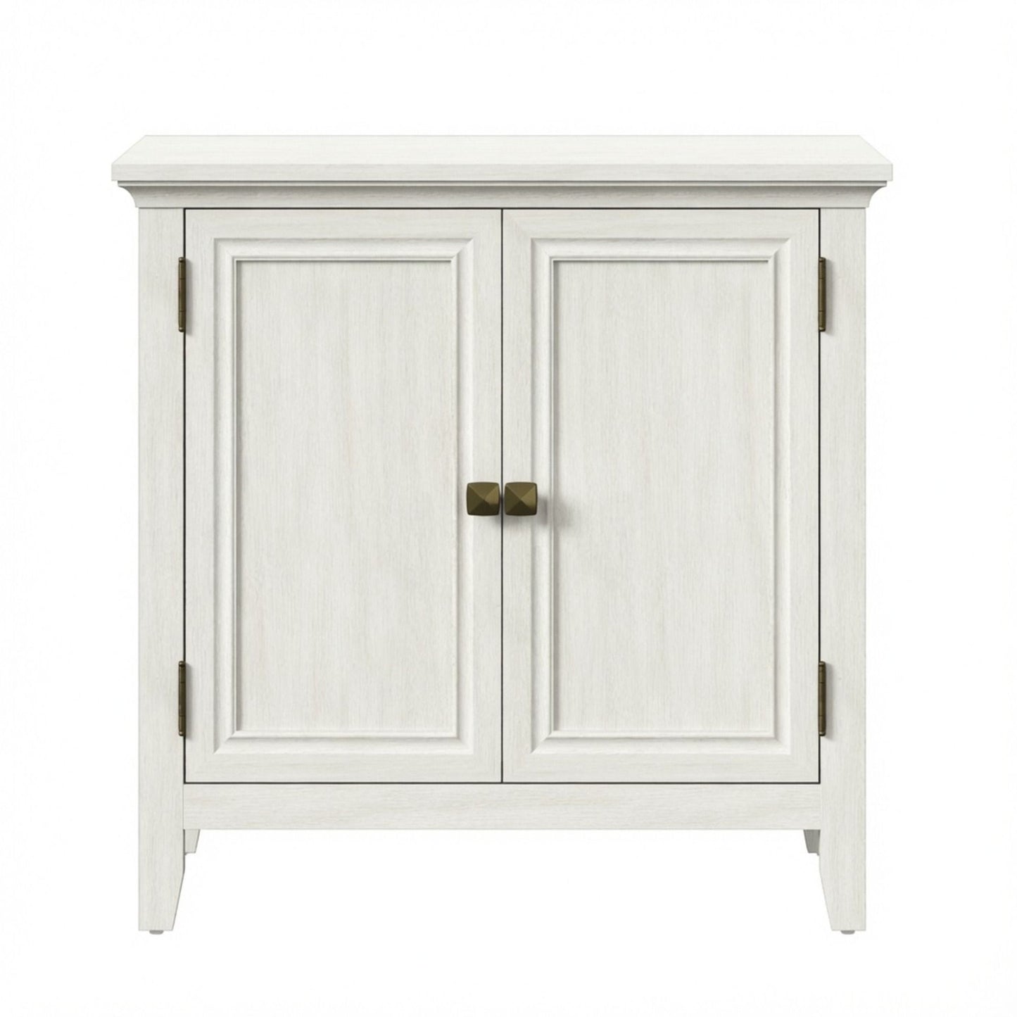 2 Door Buffet Cabinet With Adjustable Shelves - Matte White / Grayish