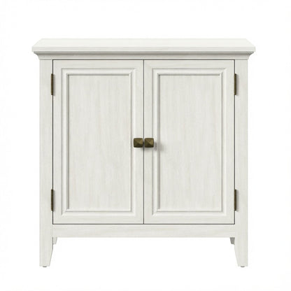 2 Door Buffet Cabinet With Adjustable Shelves - Matte White / Grayish