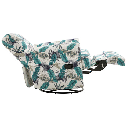 Manual Swivel Recliner Rocker Chair With Adjustable Backrest