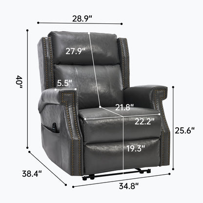 Manual Recliner Chair With Heavy Duty Motion Mechanism, 8 Vibrating Nodes And 3 Massage Modes For Living Room
